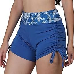 High Waisted Adjustable Side Ties Swimsuit Bottom Tummy Control Bathing Swim Shorts for Women-image-39