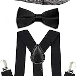 rr design Suspender and Neck Bow Tie Set with Irish/Golf Flat Cap for Men-picture-12