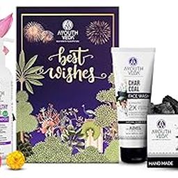 Ayouthveda Best Wishes Gift Hamper Body & Hair Care Gift Set For Family & Friends | Luxury Combo Kit for All Occasions |New Year Special Gift | Four Item Pack-29