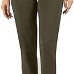 AM PM Cotton Straight Pants Tall for Women, Formal Trouser for Women Office Wear with High Waist, Wide Waistband and 2 Pockets,Tall Variant Above 5'5-image-5