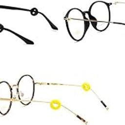 2 Pairs Anti Slip Silicone Ear Hooks Holder for Glasses Yellow-image-89