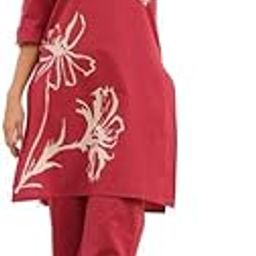 Women's Peach Printed Cotton Co-ord Set-11
