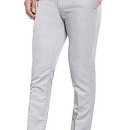 Men's Mid Rise Regular Trouser (32, Light Grey), 41-picture-54