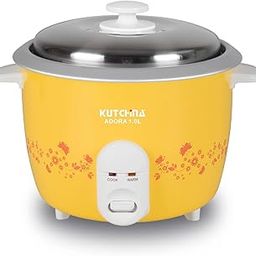 Kutchina Adora 1 Litre Rice Cooker Small 400W, Electric Rice Cooker 1 ltr | Non-Stick Aluminium Cooking Pans | Stainless Steel Lid | Cool Touch Handles | Detachable Power Cord | Keep Warm Function-image-39