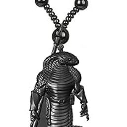 Serpent Warrior Necklace for Men Women Boys Girls Black Snake God Head Pendant Powerful Ancient Snake Deity Design Nagraj Style Chain Spiritual Jewelry Comic Myth Inspired-image-96