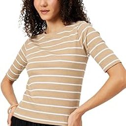 Women's Striped Regular Fit T-Shirt-image-99