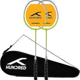 Hundred Powertek Ultra X Set of 2 Strung Badminton Racket with Full Cover | Beginner Friendly Combo-image-60