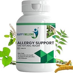 HappyMillions Allergy Support Tablets | Natural Relief from Seasonal Allergies | Supports Immune, Respiratory & Skin Health | 60 Tablets-picture-24