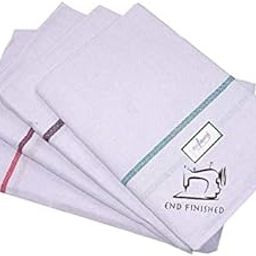 mylooms® End Finished UV Sterlized Kerala Bath Towel | Kerala Thorthu Mundu | White Colour | Pack of 6 (Large - 50.5''X27.5'')-image-23