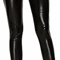 Women's Faux Leather Leggings – High Waist, Stretchy Elastic Band, Slim Fit, Shiny PU Leather Pants for Casual, Party, and Clubwear – Black-image-29