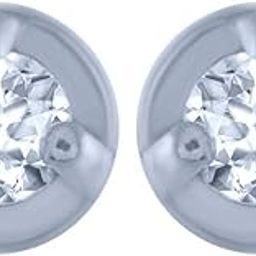 18k (750) White Gold and Diamond Stud Earrings for Women - 0.692 Grams-image-83