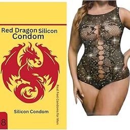 Dragon Condom With Hoonymoon Night Suit For Women ! Silicon ! 7 Inch !-picture-27