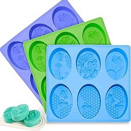 KARP 6 Cavity 3D Honeybee Silicone Soap Molds for Making Soap Mold, Oval Mould Homemade Craft Soap Mold, Cake, Chocolate, Ice Cube Tray Mold-Color May Vary-Qty -1-image-34