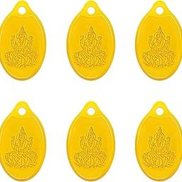Swarnavarsham 24K (999) Combo Gold Oval Lakshmi Pendant 6 Gram (1gm each x 6 Pcs)-image-60