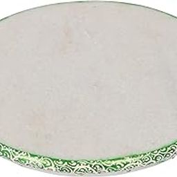 Saudeep India Handpainted Marble Chakla/Marble Roti Maker/Marble Rolling Board(9 Inch Diameter)-image-18