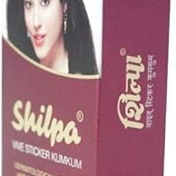 SARANSH CREATION Shilpa Vive Bindi Kumkum (Pack of 15) Dermatologically Tested Bindi (DEEP RED, 8)-38