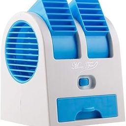 HELLYPO Portable Mini Cooler USB and Battery Operated Working Time 1.5 Hrs Water Air Cooler Cooling Fan Dual Blower with Ice tray Chamber Fan for kids, Travel, Office, Kitchen (Multicolour)-image-28