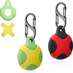 ZORBES® 2 Packs Airtag Keychain for Apple Airtag Holder, Anti-Lost Airtag Case Shockproof Airtag Cover Scratch Resistant Protective Cover Case for Key, Bag, Pet, Luggage, Not Include Airtag-10