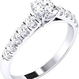 14k (585) White Gold Ring for Women-image-87