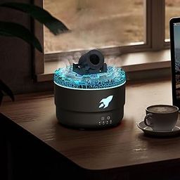 Fennec Mart Cannon Blast Aroma Humidifier Diffuser Ultrasonic Barbette Diffuser for Home & Office (Blue)-picture-8