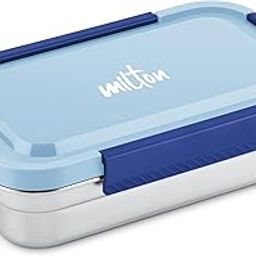 MILTON Metro Meal Jr. Stainless Steel Tiffin, Set of 2 (750 ml,140 ml), Blue | Food Grade | BPA Free | Refrigerator Safe | Odour Free-image-41