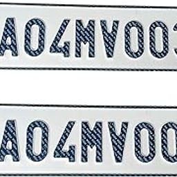 INNOVQARAJ Embossed IND Number Plate for CAR | Road legal Font| No Bar or Serial Code (Blue)-18
