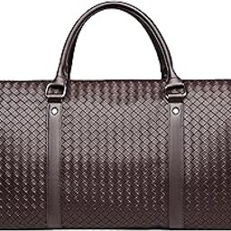Luxury Checkered Duffel Bag – Classic Black & Grey Weekender Bag with Leather Straps, Spacious Travel Bag for Gym, Business Trips, Overnight Stays & Carry-On Luggage-image-66