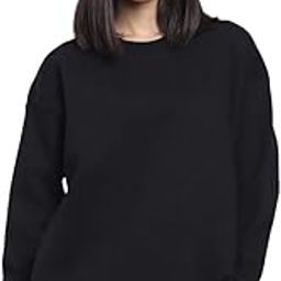 Heavy Duty 1.0 Women's Solid Oversized Fit Full Sleeve Round Neck Fleece Sweatshirt-image-62