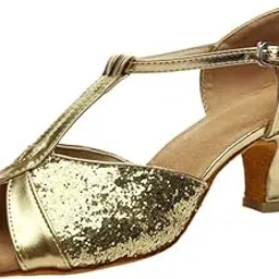 ftk Women's Dance Sandal Medium Heel Soft Sole-picture-5