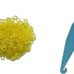 Dentosmile Orthodontic Intraoral Latex Elastics| Dental elastics| Tooth Colours Pack of 100 Pcs + Free Placer for Braces-image-96