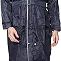 Polyester Rain Coat for Men and Women | Waterproof High Neck Rainwear with Adjustable Drawstring and Pocket | Hooded Long Rain Coat Jacket with Belt-image-79