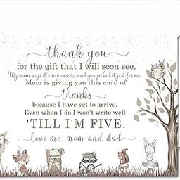 Paper Clever Party Girls Woodland Baby Shower Thank You Cards with Envelopes (25 Blank Note Cards) Baby Girl Thank You Cards Cute Prewritten Message on Cute Notecard Set Rustic Boho Floral Pink-image-44