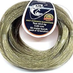 Coral Gold 0.60mm, 600meter, Test-41.6kg monofilament Fishing line Very Soft and Super Strong Power Knot Strength Guaranteed, Tested Germany line-image-47