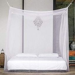 Anaya Mosquito Net 5 x 6.5 ft semi Double Bed Polycotton White 100% Heavy Quality Net-3