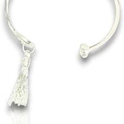 Neersterling Silver Tassel Charm Bangle Bracelet | Adjustable | 925 Silver-image-69