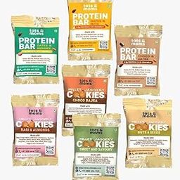 Tots & Moms Cookies & Protein Bar Trial Pack Combo | Ready to Eat Snacks | Nutritious & Tasty Ready-to-Eat Snacks | Rich in Fiber | Pack of - 7-image-29