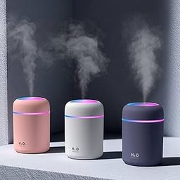 ZIKWOR ABS Plastic Cool Mist Humidifier Aroma Diffuser 300 Ml Capacity (Pack Of 1) (Colorful H2O)-image-71