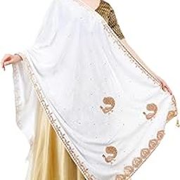 Women's Luxurious Velvet Dupatta with Intricate Peacock Embroidery | Dupatta for Festive Looks |-image-46
