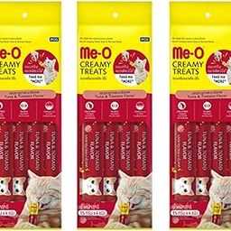 Me-O Creamy Treats Tuna & Tomato, 15 Gx4 Tubes, Pack Of 3 - All Life Stages, Cat-image-4
