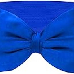 Elastic Fabric Waist Belt for Women Dresses Antique Bow Design Stretchy Ladies Belt for Saree Girls Jeans - Free Size (LD48)-image-43