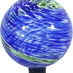 Echo Valley 8140 10-Inch Glow-in-the-Dark Illuminarie Glass Gazing Globe, Light Blue Swirl-image-11