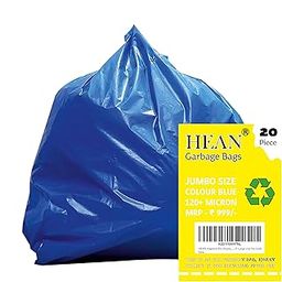 HEAN Hygiene waste fresh eco-friendly blue garbage bag (35x45 inch)-20 piece. Heavy Duty 75 micron, waste bag professional Grade medical bag, X-Large size No leak, 20 Count, Plastic-image-10