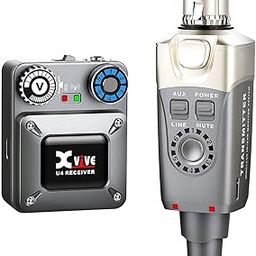 Xvive U4 Wireless In-Ear Monitor System Professional Iem System Transmitter&Beltpack Receiver For Studio,Band Rehearsal,Live Performance,Camera Record,Clear-15