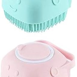 ORJILO Body Scrubber with Soap Dispenser Brush, Silicone Exfoliating Brushes, Soft Body Exfoliator, Bath Loofah for Babies, Kids, Women, Men and Pets (Multicolor) - Pack of 1-22