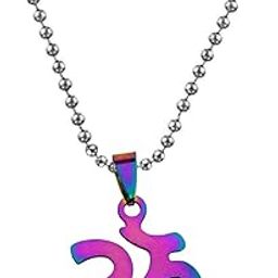 Religious Om Namah Shivaya Locket Multi-Color Stainless Steel Pendant Necklace Chain for Men and Women-image-46