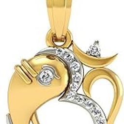 925 Sterling Silver Gold Plated Om Ganesh Pendant for Men & Women With Cable Chain | Pure Silver Religious Locket for Good Health & Wealth-17