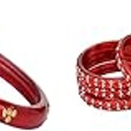 Elegant Combo Glass Bangle Set | Handmade Traditional Chudi For Women | Perfect For Daily & Occasion Use, Pack Of 12, Red -G298-picture-8