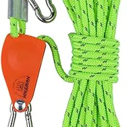 meadawgs Meadawgs® Pulley Ratchet Rope Hanger Reflective Wind Rope Tensioner for Camping Hiking 6mm 5m Light Green-picture-46