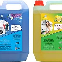 GOVIN WASH Washing machine liquid detergent blue+ Dishwasher Cleaner Gel yellow pack of -2-image-54