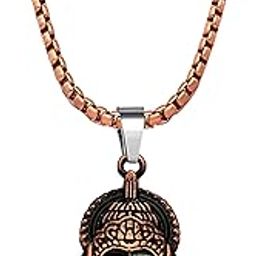 Narasimha Metal Pendant With 22 Inch Box Stainless Steel Chain | Lord Narshinha Trident Necklace | Hindu Religious Jewelry for Men & Women-image-86
